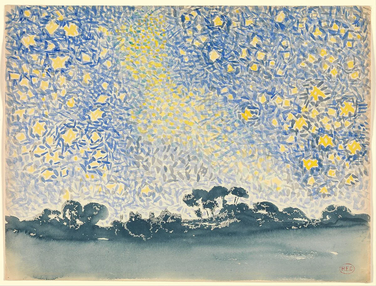 Landscape with Stars — Henri-Edmond Cross (Henri-Edmond Delacroix)