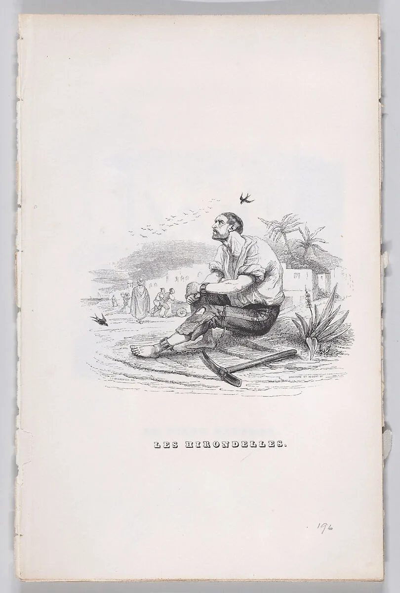 "The Swallows" from The Complete Works of Béranger — César-Auguste Hébert|Fournier & Perrotin|J. J. Grandville|Louis-Henri Brevière