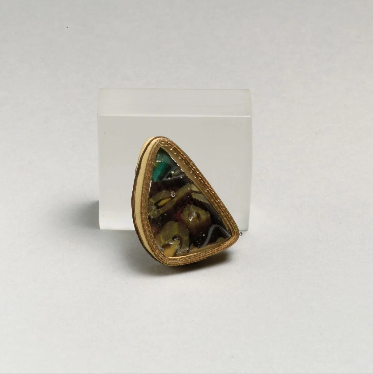 Glass mosaic carinated bowl fragment — Unknown