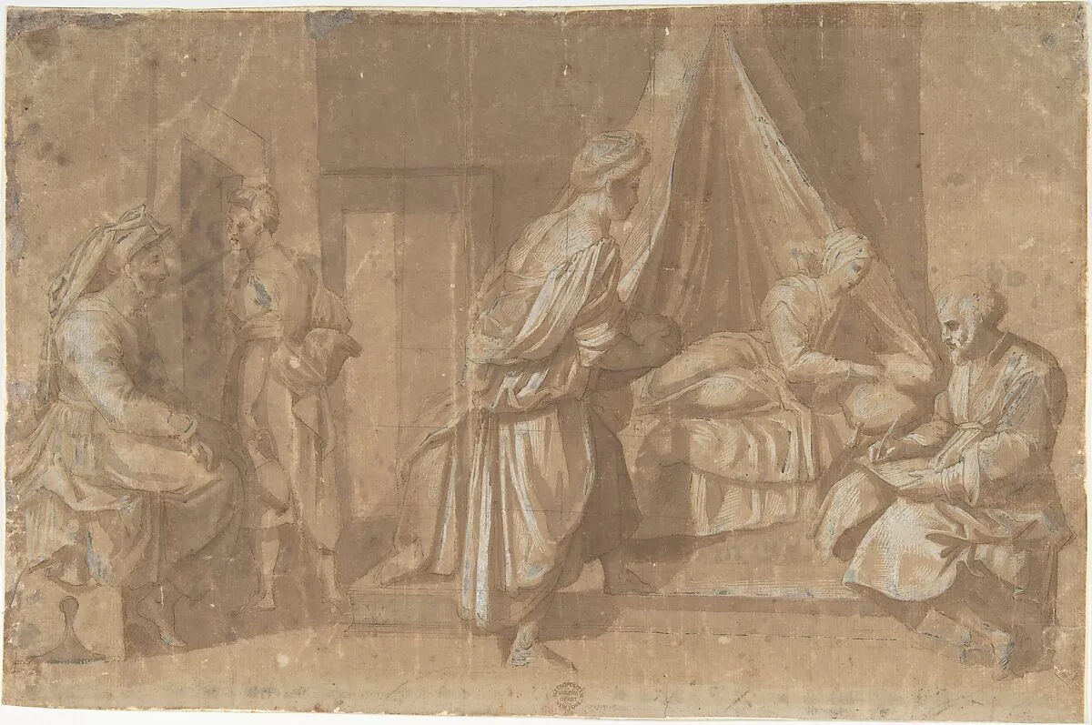 The Birth of Saint John the Baptist — Andrea del Sarto (Andrea d'Agnolo)