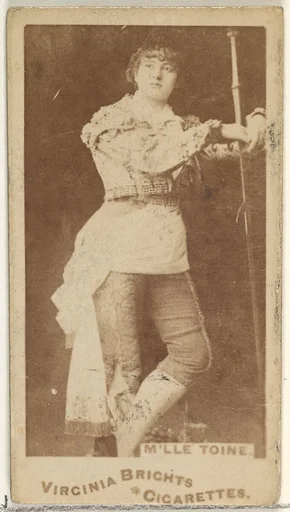 M'lle Toine, from the Actors and Actresses series (N45, Type 1) for Virginia Brights Cigarettes