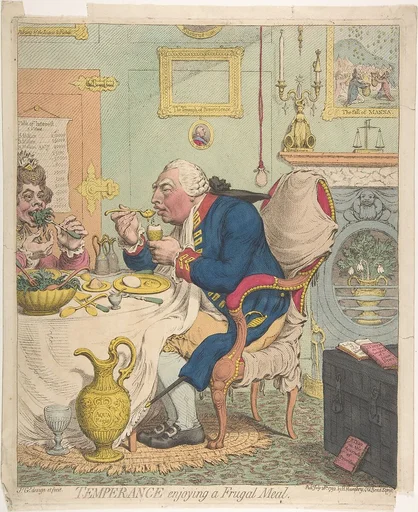 Temperance Enjoying a Frugal Meal