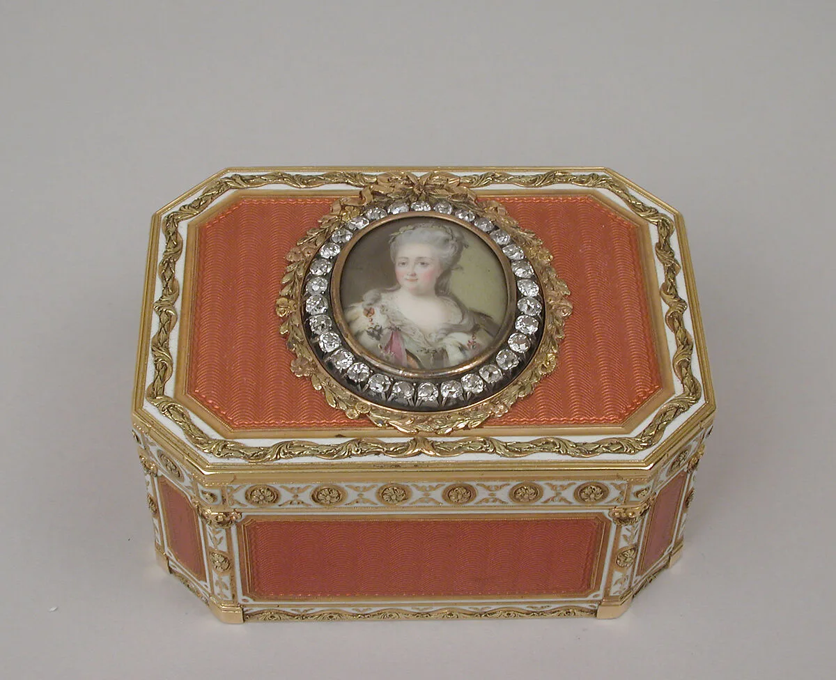 Snuffbox with portrait of Catherine II (1729–1796), Empress of Russia — Joseph Etienne Blerzy|Nicolas Soret