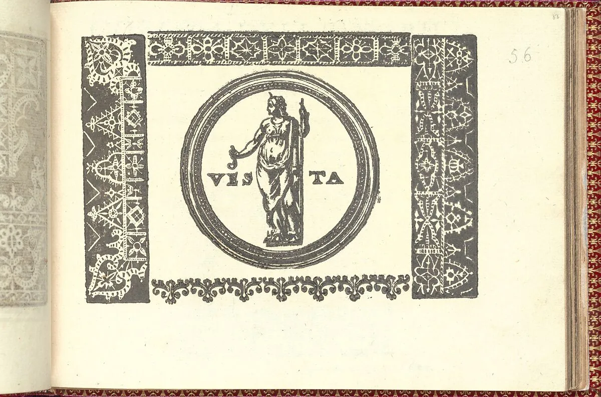 Corona delle Nobili et Virtuose Donne: Libro I-IV, page 56 (recto) — Cesare Vecellio