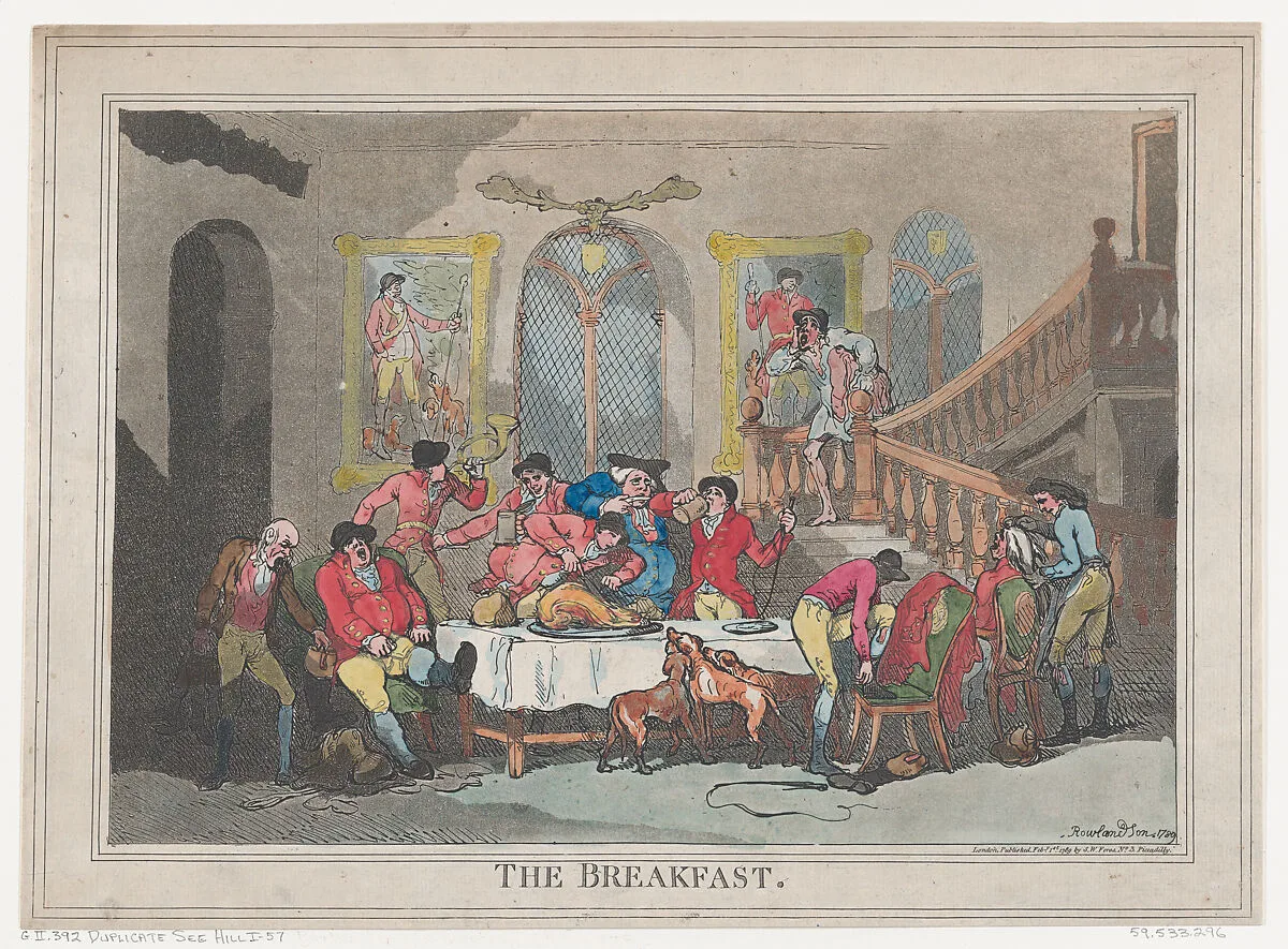 The Breakfast — S. W. Fores|Thomas Rowlandson