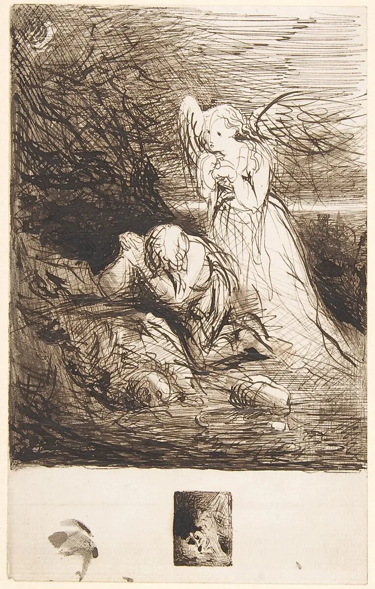 Young Pilgrim with Guardian Angel — Sir George Hayter