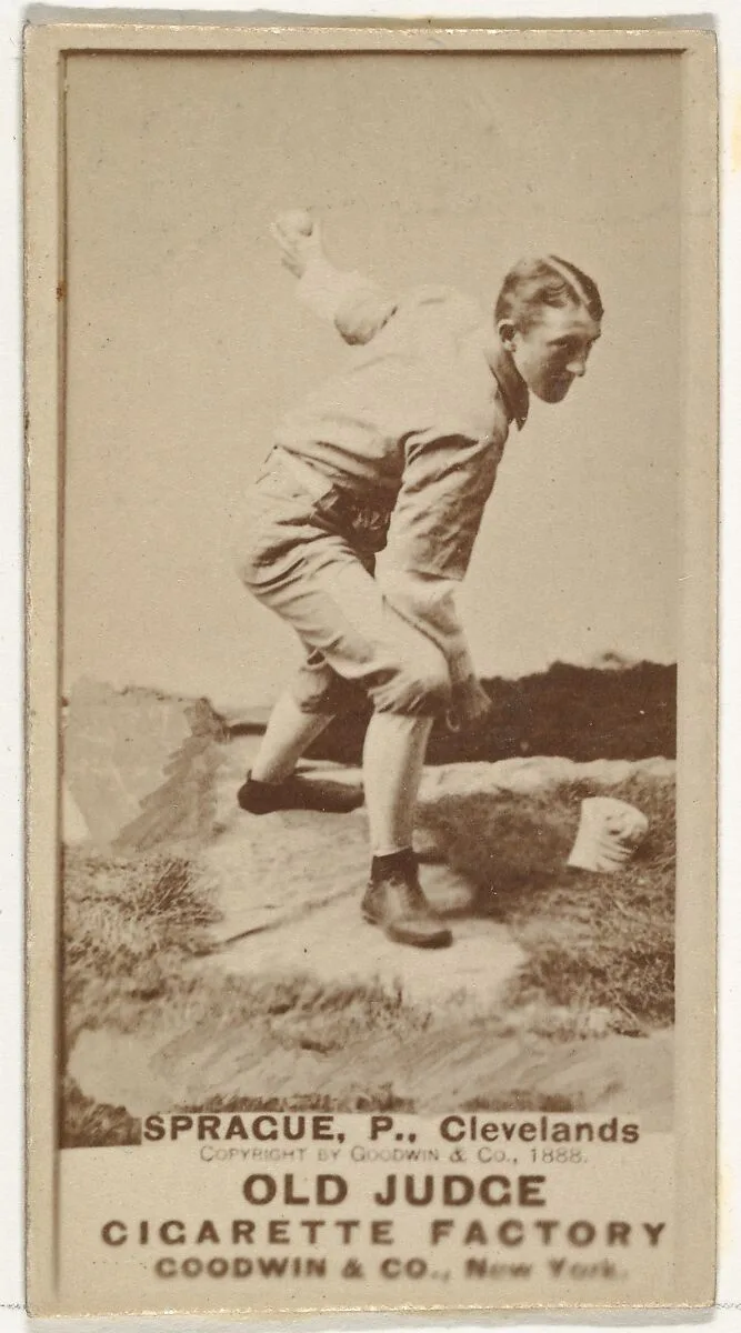 Charlie Sprague, Pitcher, Cleveland, from the Old Judge series (N172) for Old Judge Cigarettes — Goodwin & Company