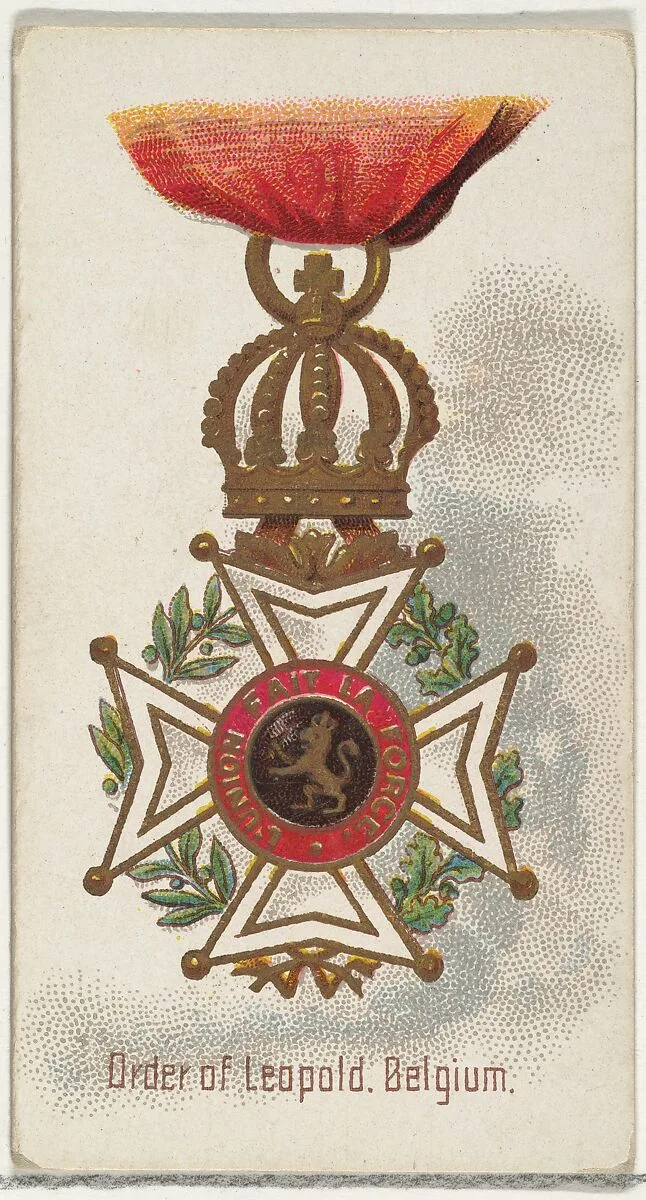 Order of Leopold, Belgium, from the World's Decorations series (N30) for Allen & Ginter Cigarettes — Lindner, Eddy & Claus|Allen & Ginter