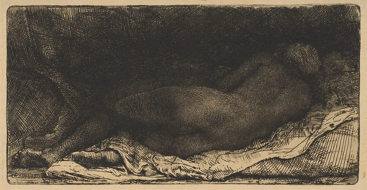 Reclining Female Nude — Rembrandt (Rembrandt van Rijn)