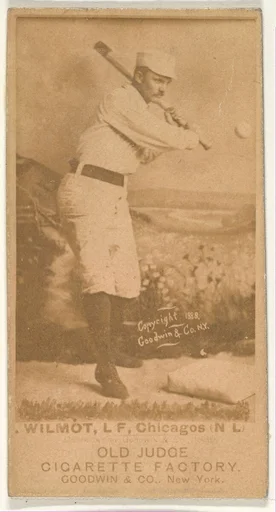Wilmot, Left Field, Chicago, from the Old Judge series (N172) for Old Judge Cigarettes
