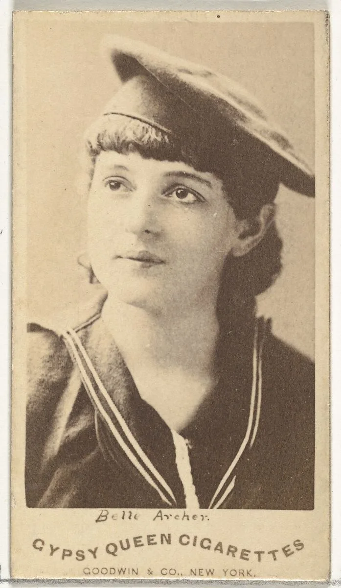 Belle Archer, from the Actors and Actresses series (N171) for Gypsy Queen Cigarettes — Goodwin & Company