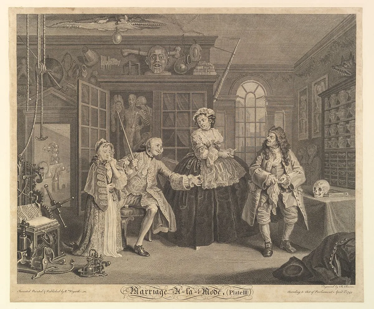 Marriage A-la-Mode, Plate III — William Hogarth|Bernard Baron