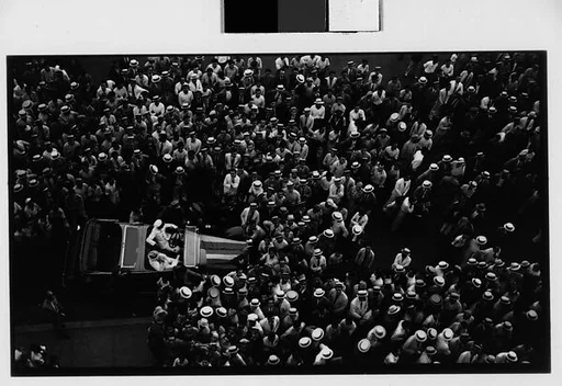 [Car in Crowd During Public Spectacle at Capitol, From Above, Havana]