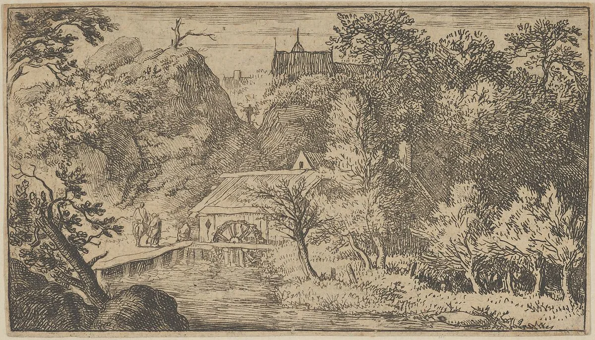 The Watermill at the Foot of the Mountain — Allart van Everdingen