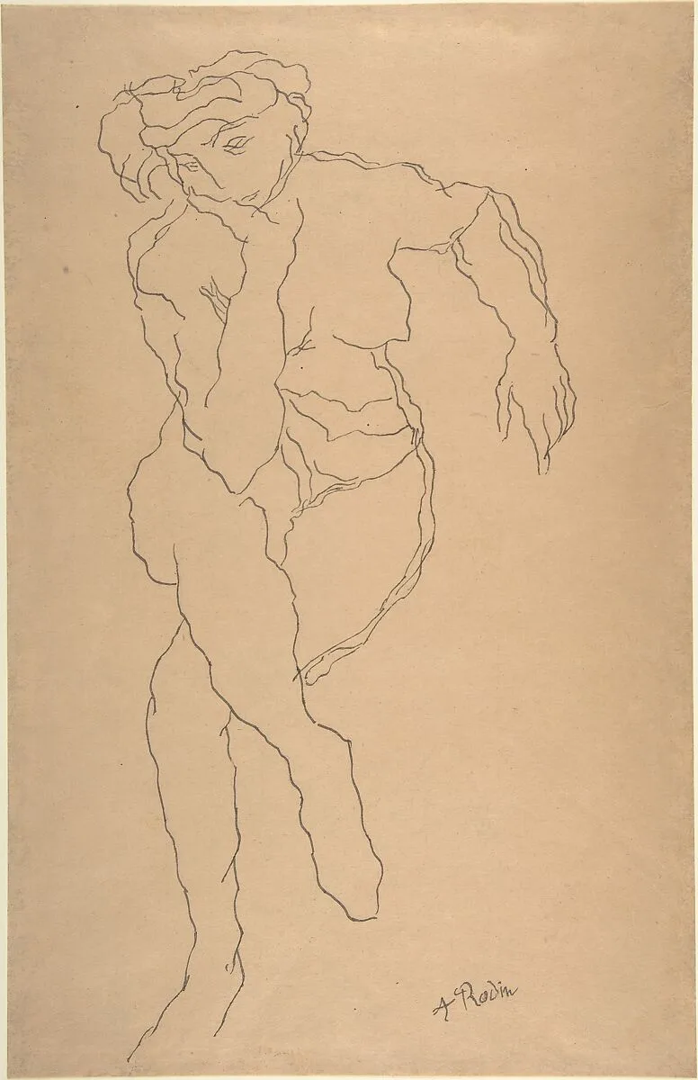 Copy after a reproduction of a Rodin drawing — Anonymous|Auguste Rodin
