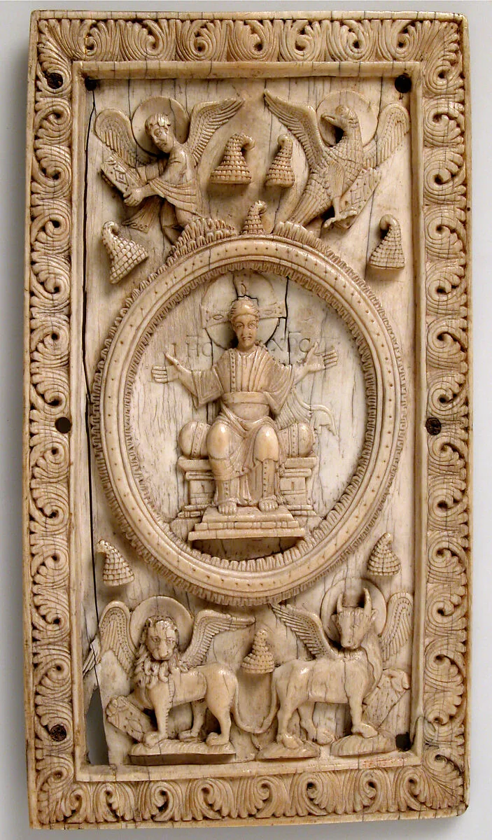 Plaque with Christ and the Symbols of the Four Evangelists — Unknown