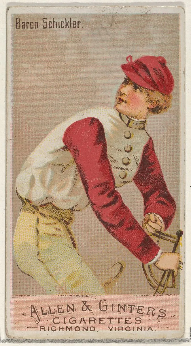 Baron Schickler, from the Racing Colors of the World series (N22a) for Allen & Ginter Cigarettes — Allen & Ginter