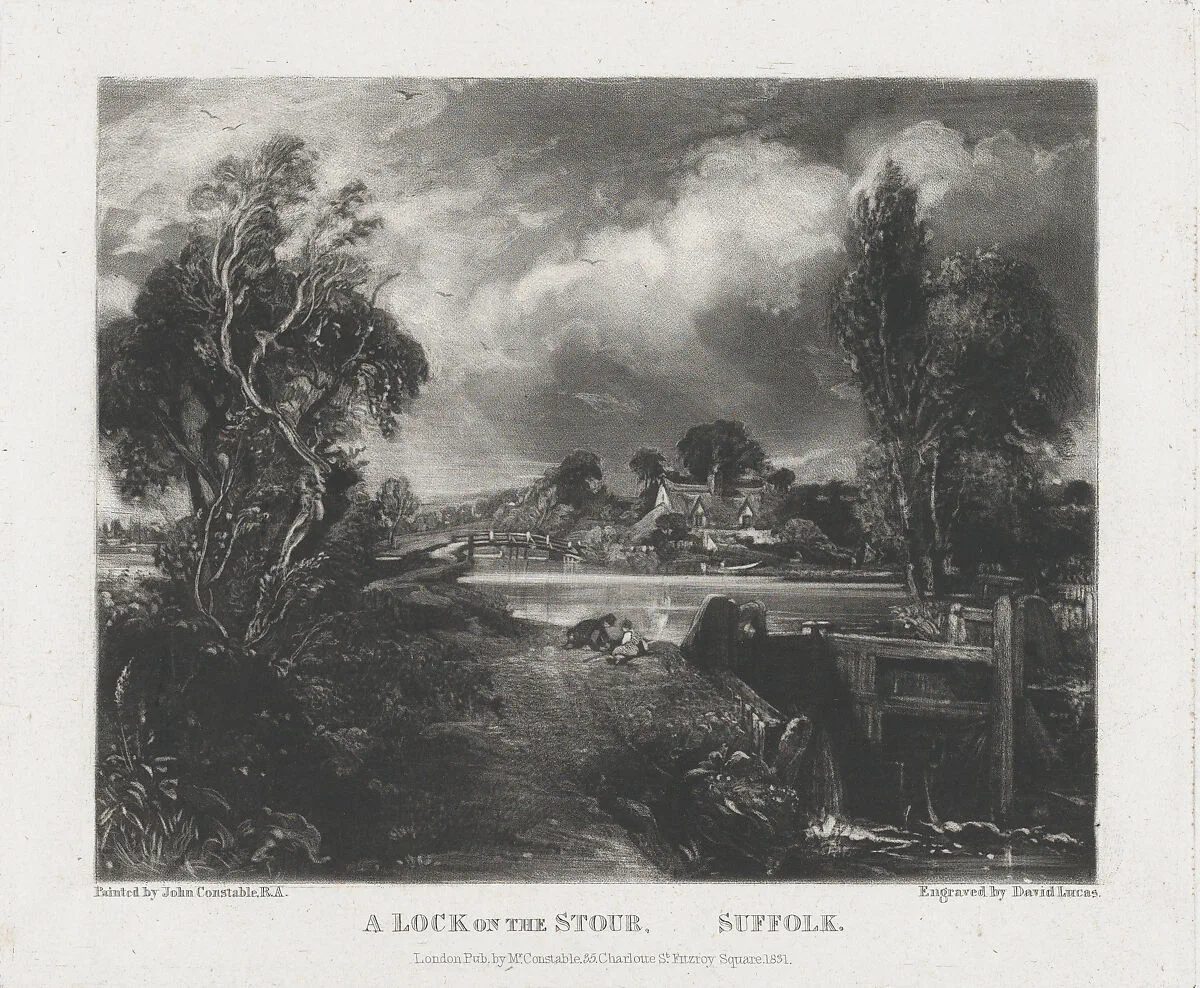 A Lock on the Stour — David Lucas|John Constable