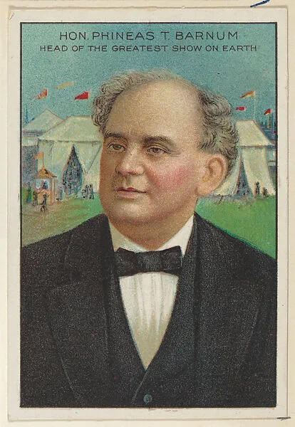 Honorable Phineas T. Barnum, Head of the Greatest Show on Earth, from the "Heroes of History" series (T68), issued with Miners Extra Smoking Tobacco, Natural Leaf Scrap, and Royal Bengals Little Cigars — Royal Bengals Little Cigars|Phineas Taylor Barnum