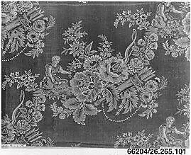 Floral print with figures — Unknown