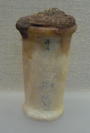 Inscribed Ointment Jar From Foundation Deposit 2 of Hatshepsut's Valley Temple