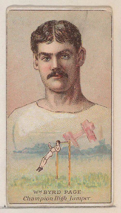 William Byrd Page, Champion High Jumper, from the Champions of Games and Sports series (N184, Type 2) issued by W.S. Kimball & Co. — W.S. Kimball & Co.