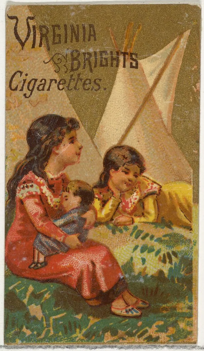 From the Girls and Children series (N64) promoting Virginia Brights Cigarettes for Allen & Ginter brand tobacco products — Allen & Ginter