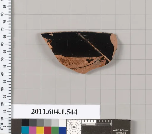 Terracotta rim fragment of a kylix (drinking cup)