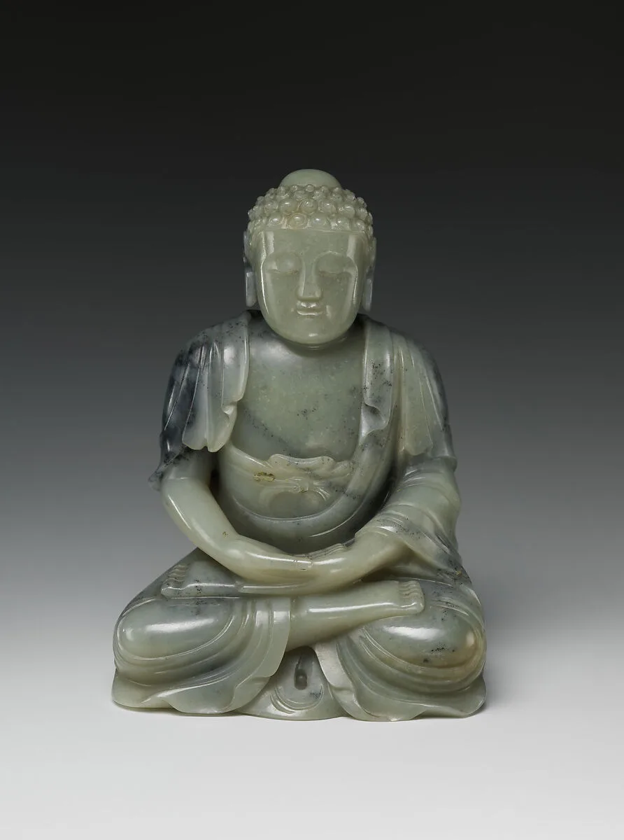 清 玉雕坐佛|Seated Buddha — Unknown