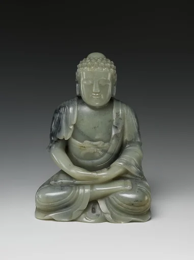 清 玉雕坐佛|Seated Buddha