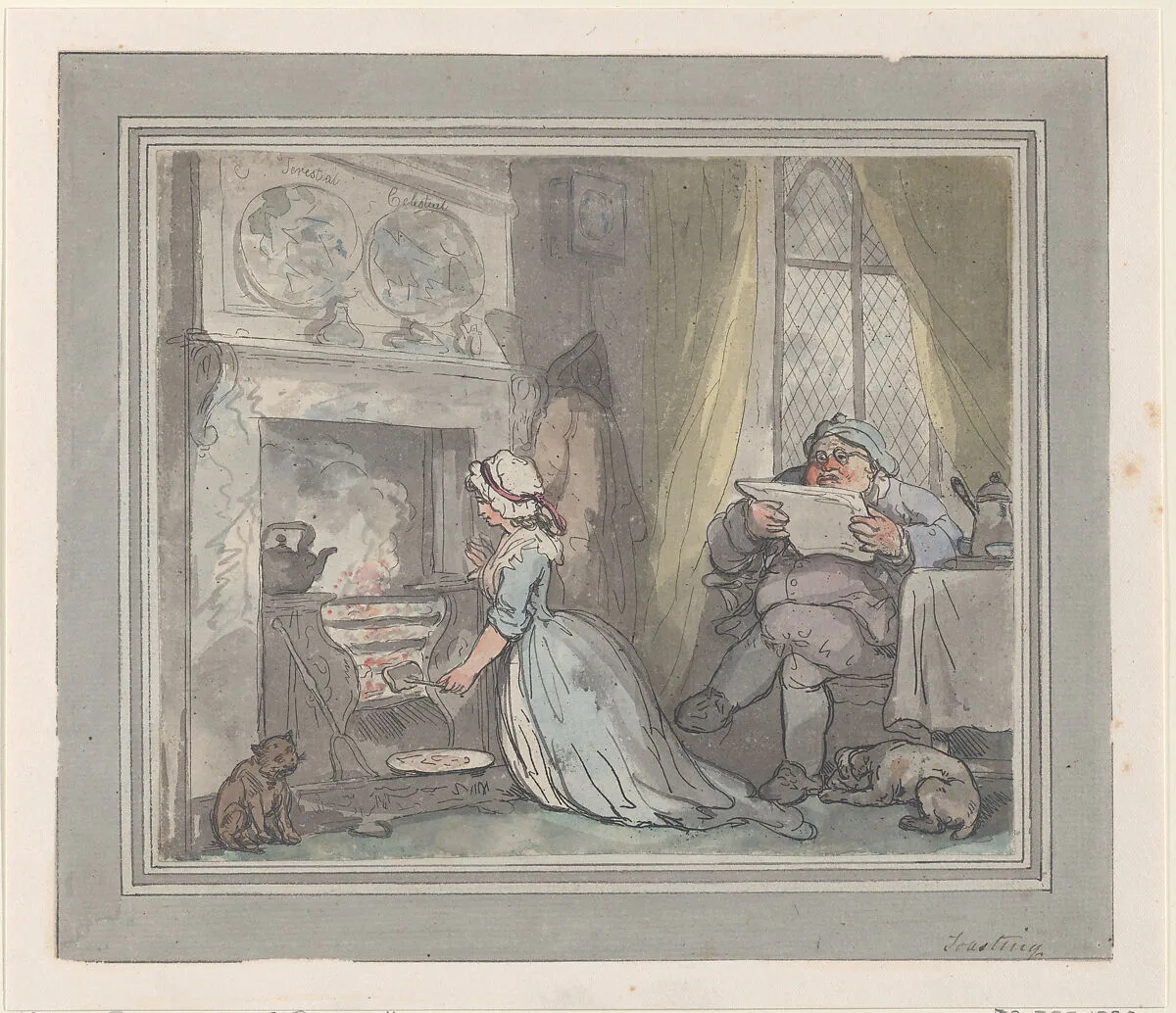 Toasting — Thomas Rowlandson