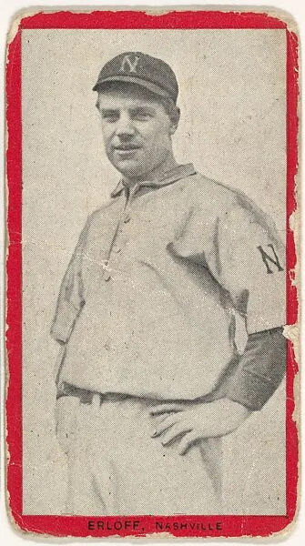 Erloff, Nashville, Southern Association, from the Baseball Players (Red Borders) series (T210) issued by Old Mill Cigarettes — Old Mill Cigarettes, Virginia