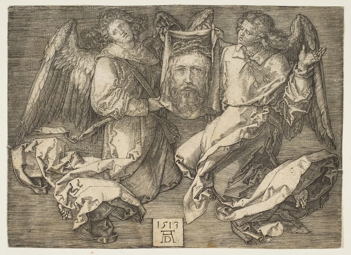 Sudarium Held by Two Angels — Albrecht Dürer