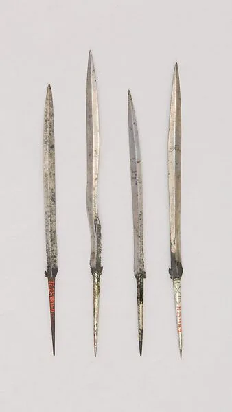 Four Cock's Spurs with Case — Unknown