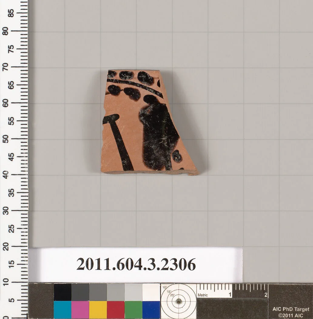 Terracotta rim fragment of a kylix: eye-cup (drinking cup) — Unknown
