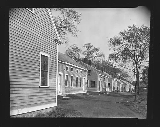 [Row of Frame Houses in Willimantic, Connecticut]