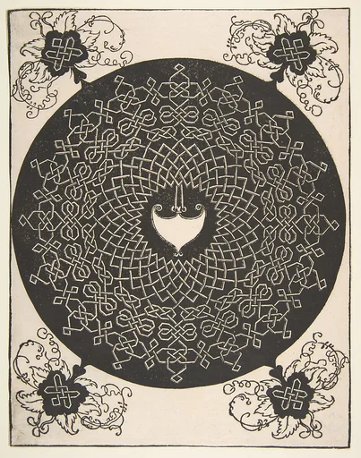 Embroidery Pattern with an Amazon Shield in its Center
