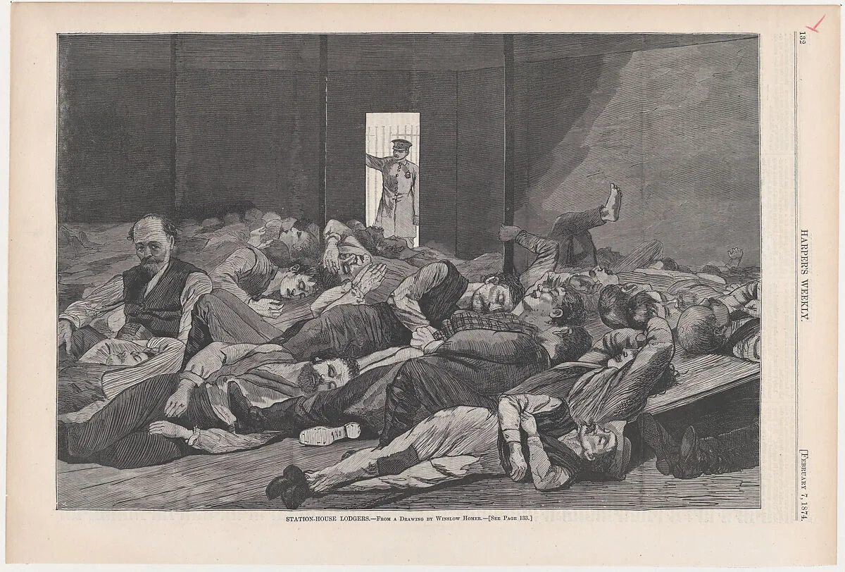 Station-House Lodgers (from "Harper's Weekly," Vol. XVIII) — Winslow Homer|Harper's Weekly|Harper & Brothers