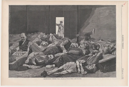 Station-House Lodgers (from "Harper's Weekly," Vol. XVIII)