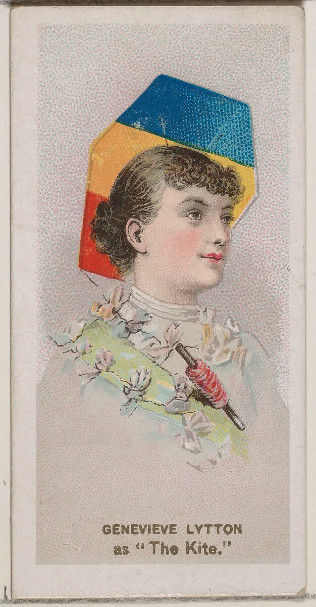 Genevieve Lytton as "The Kite," from the series Fancy Dress Ball Costumes (N73) for Duke brand cigarettes — W. Duke, Sons & Co.|Knapp & Company