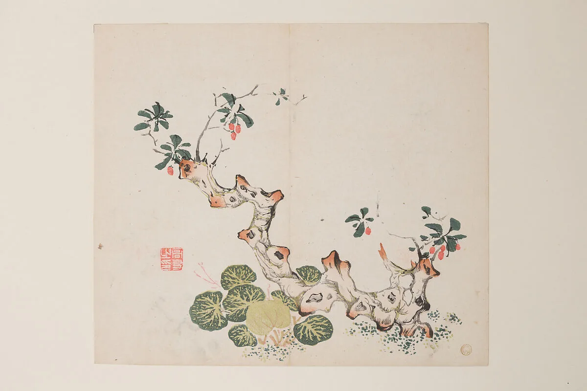 明 十竹齋書畫譜 四開|Leaf from the Ten Bamboo Studio Manual of Painting and Calligraphy — Unknown