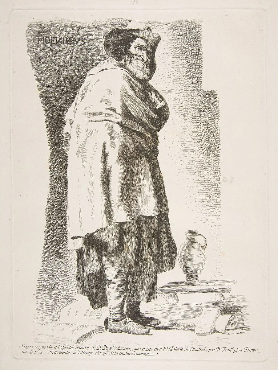 Menippus, after Velázquez — Velázquez (Diego Rodríguez de Silva y Velázquez)|Goya (Francisco de Goya y Lucientes)