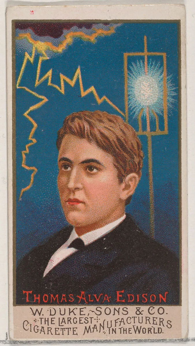 Thomas Alva Edison, from the series Great Americans (N76) for Duke brand cigarettes — W. Duke, Sons & Co.