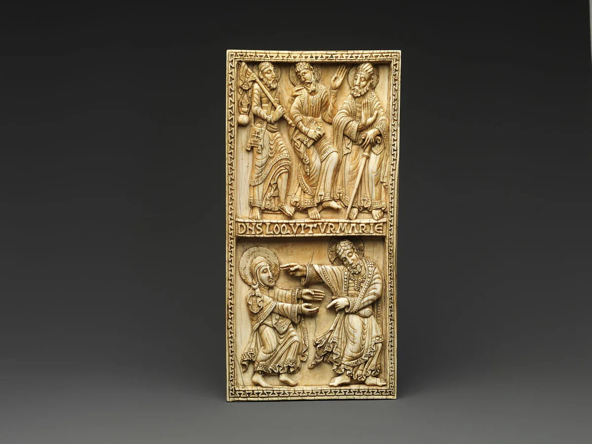 Plaque with the Journey to Emmaus and Noli Me Tangere — Unknown