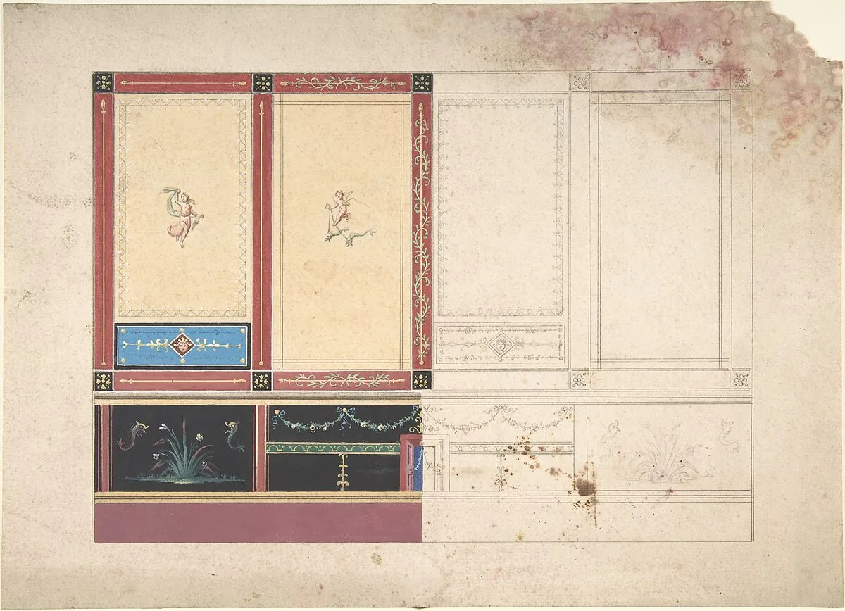 Design for a Painted Ceiling — Anonymous, Italian, 19th century