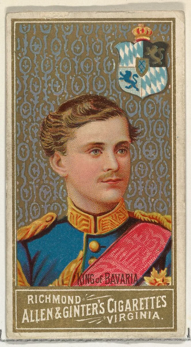 King of Bavaria, from World's Sovereigns series (N34) for Allen & Ginter Cigarettes — Allen & Ginter