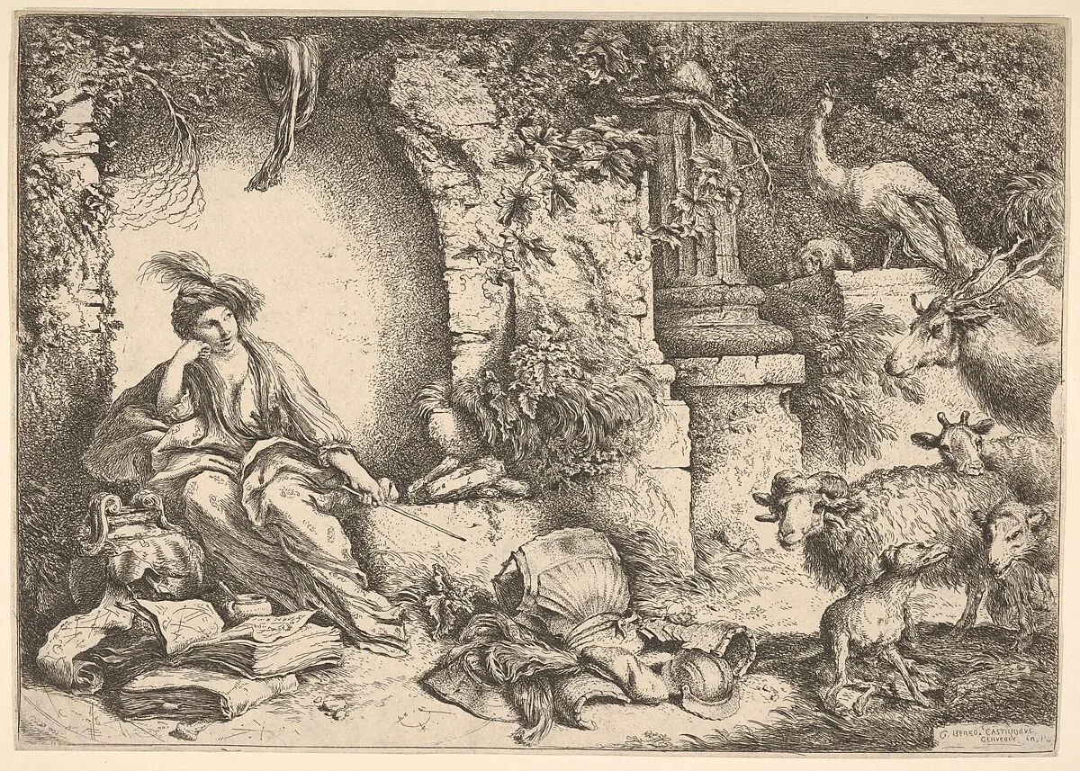 Circe changing the companions of Ulysses into beasts — Giovanni Benedetto Castiglione (Il Grechetto)