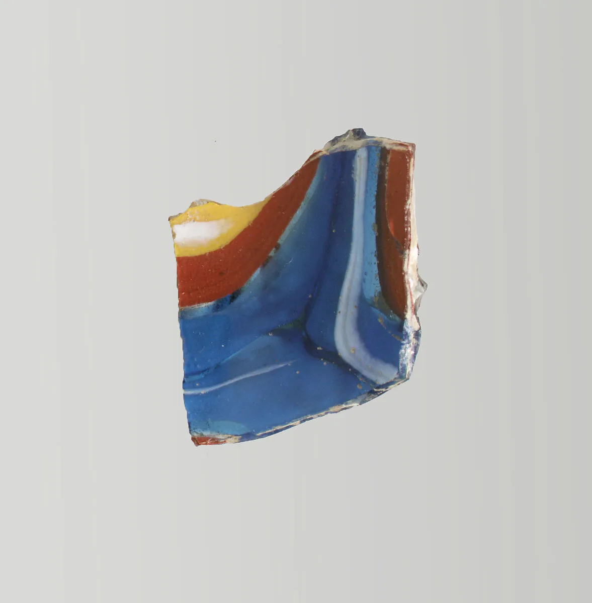 Glass mosaic ribbed bowl fragment — Unknown