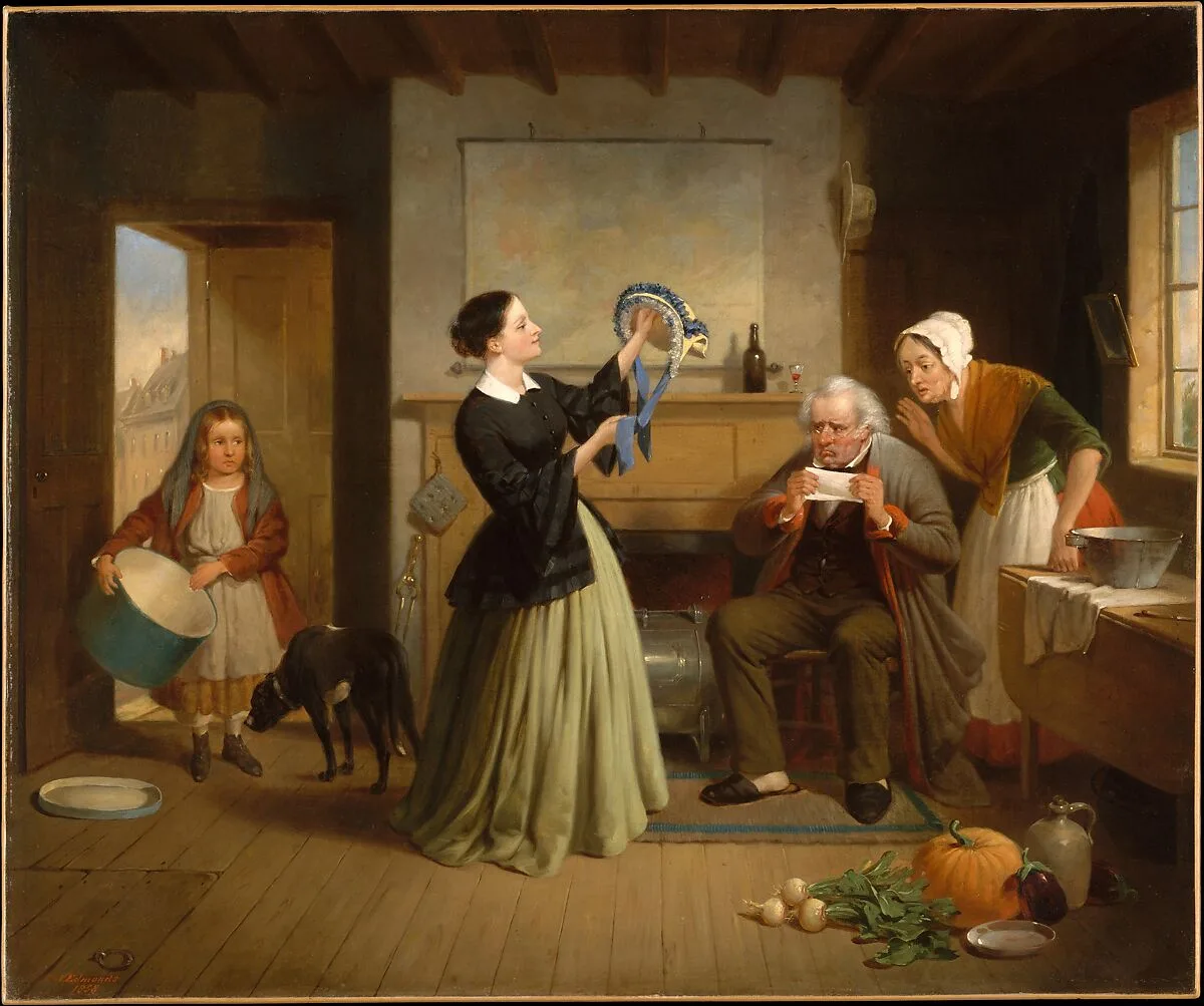The New Bonnet — Francis William Edmonds
