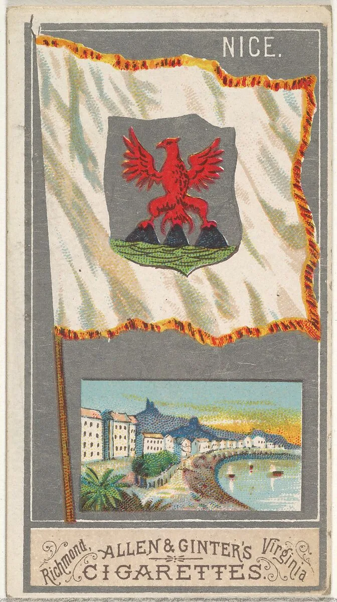 Nice, from the City Flags series (N6) for Allen & Ginter Cigarettes Brands — Allen & Ginter